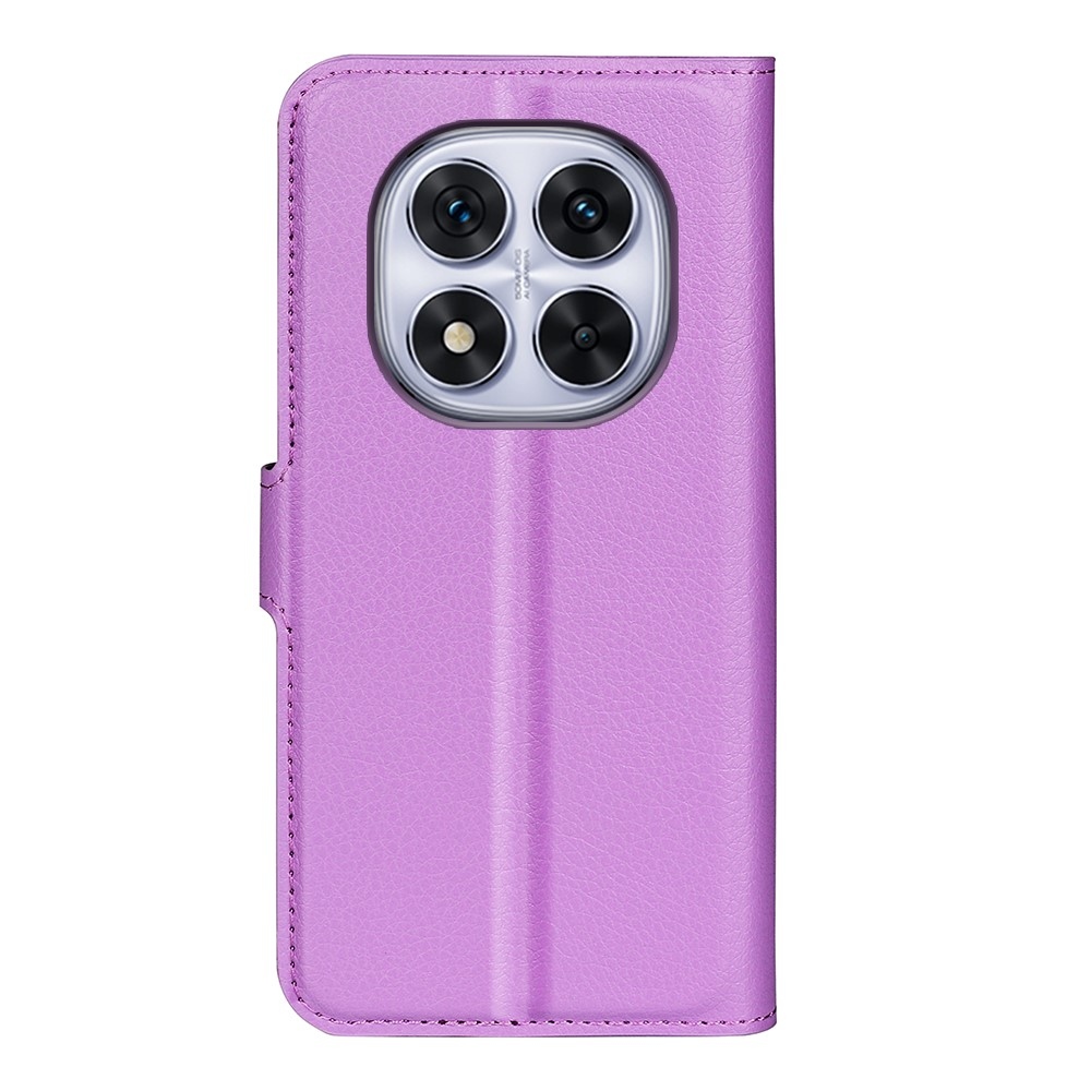 Litchi knížkové pouzdro na Xiaomi Redmi Note 14 Pro 5G/Poco X7 5G - fialové