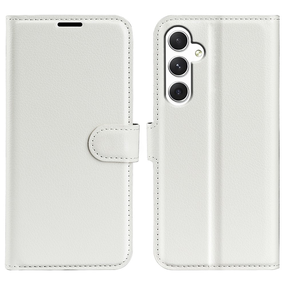 Litchi knížkové pouzdro na Samsung Galaxy S24 - bílé