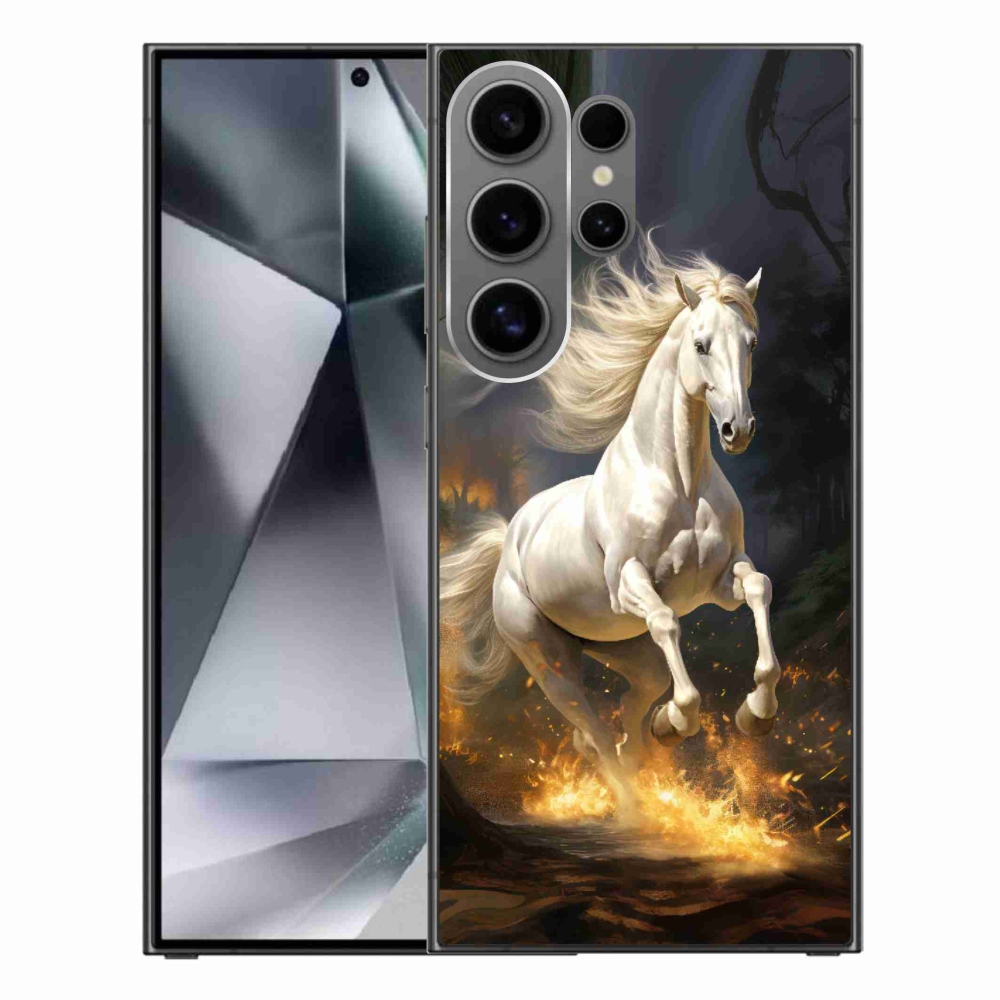 Gelový kryt mmCase na Samsung Galaxy S24 Ultra - bílý kůň 2