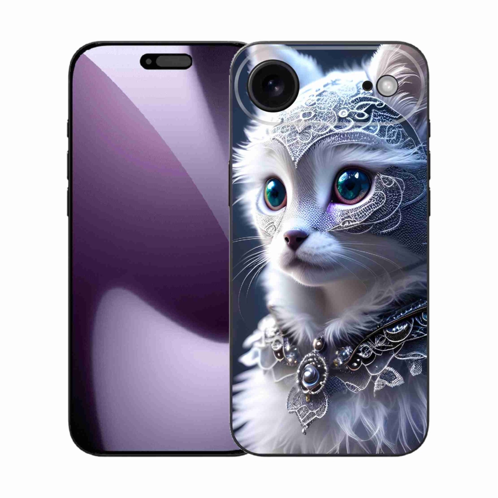 Gelový kryt mmCase na iPhone 17 Air - bílá kočka