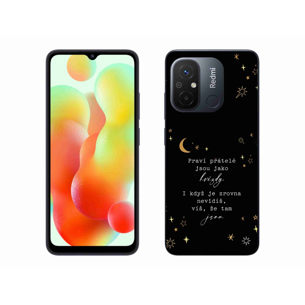 Gelový kryt mmCase na Xiaomi Redmi 12C - citát 6 černé pozadí