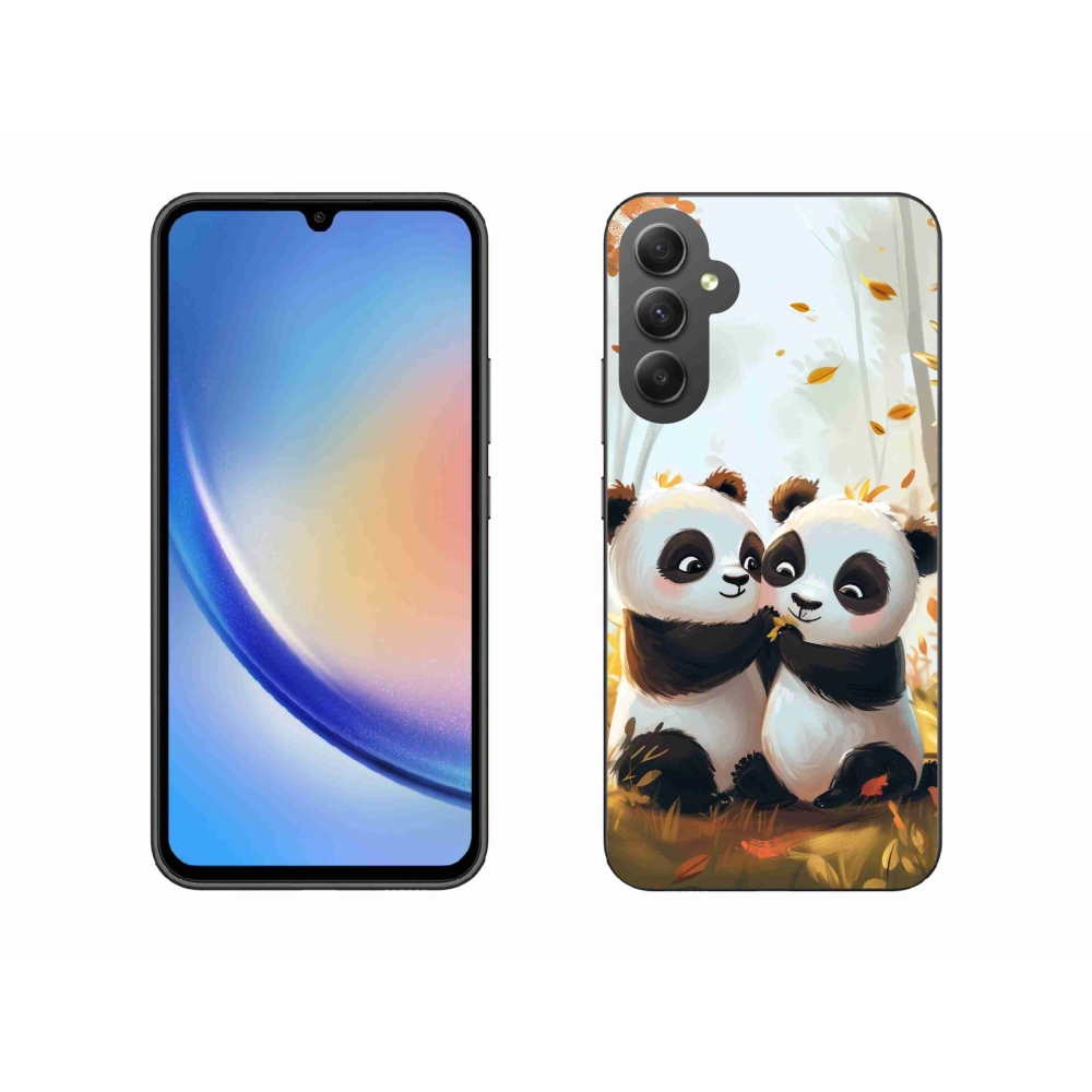Gelový kryt mmCase na Samsung Galaxy A34 5G - pandy