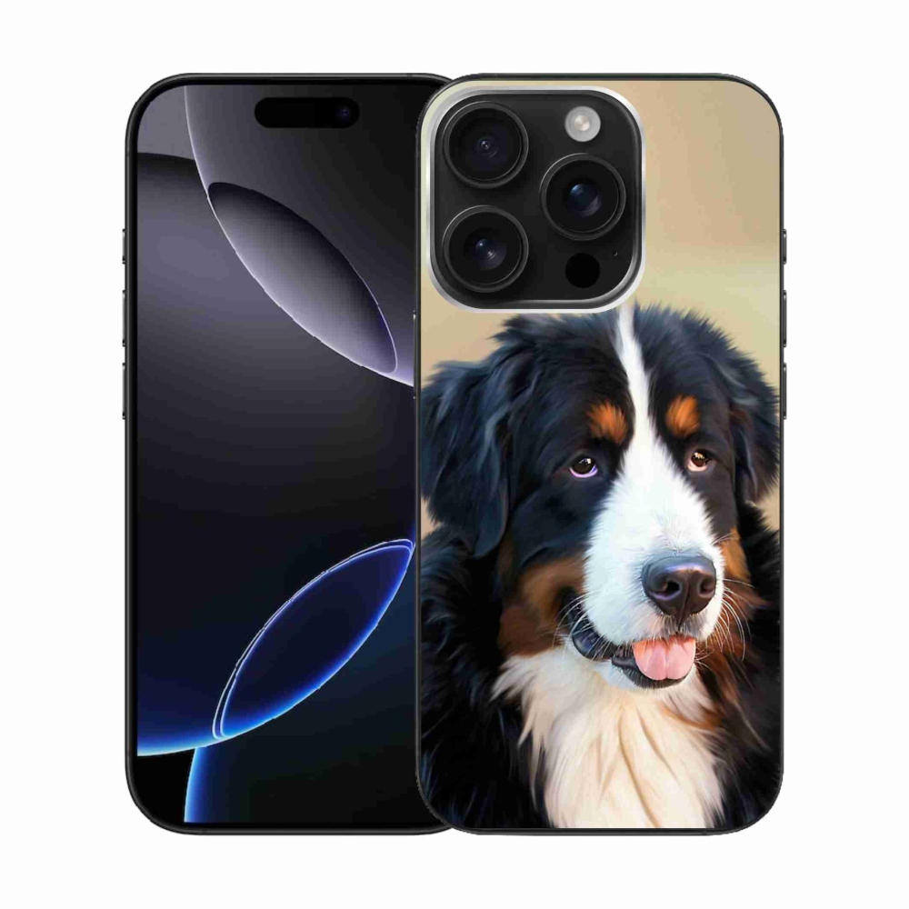 Gelový obal mmCase na iPhone 16 Pro - bernský salašnický pes