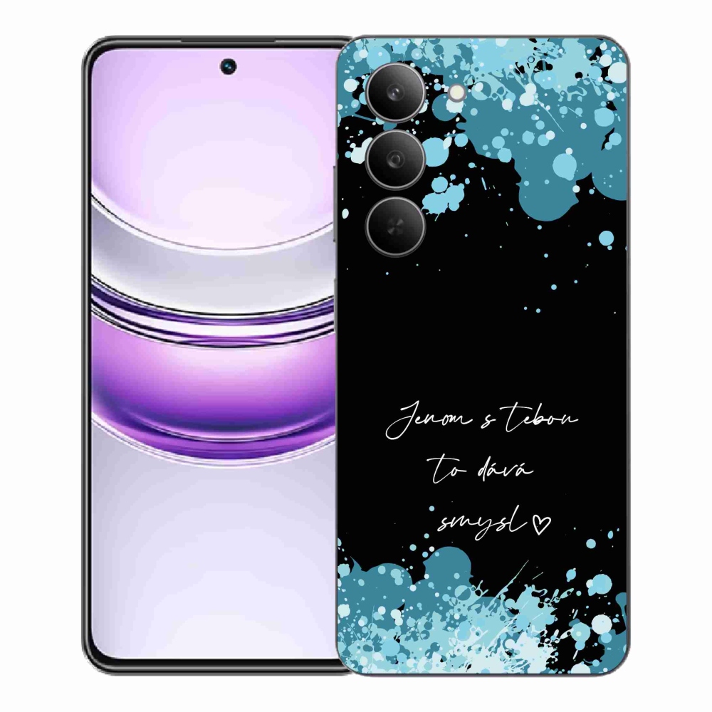 Gelový kryt mmCase na Realme 14x 5G - zamilovaný text černé pozadí
