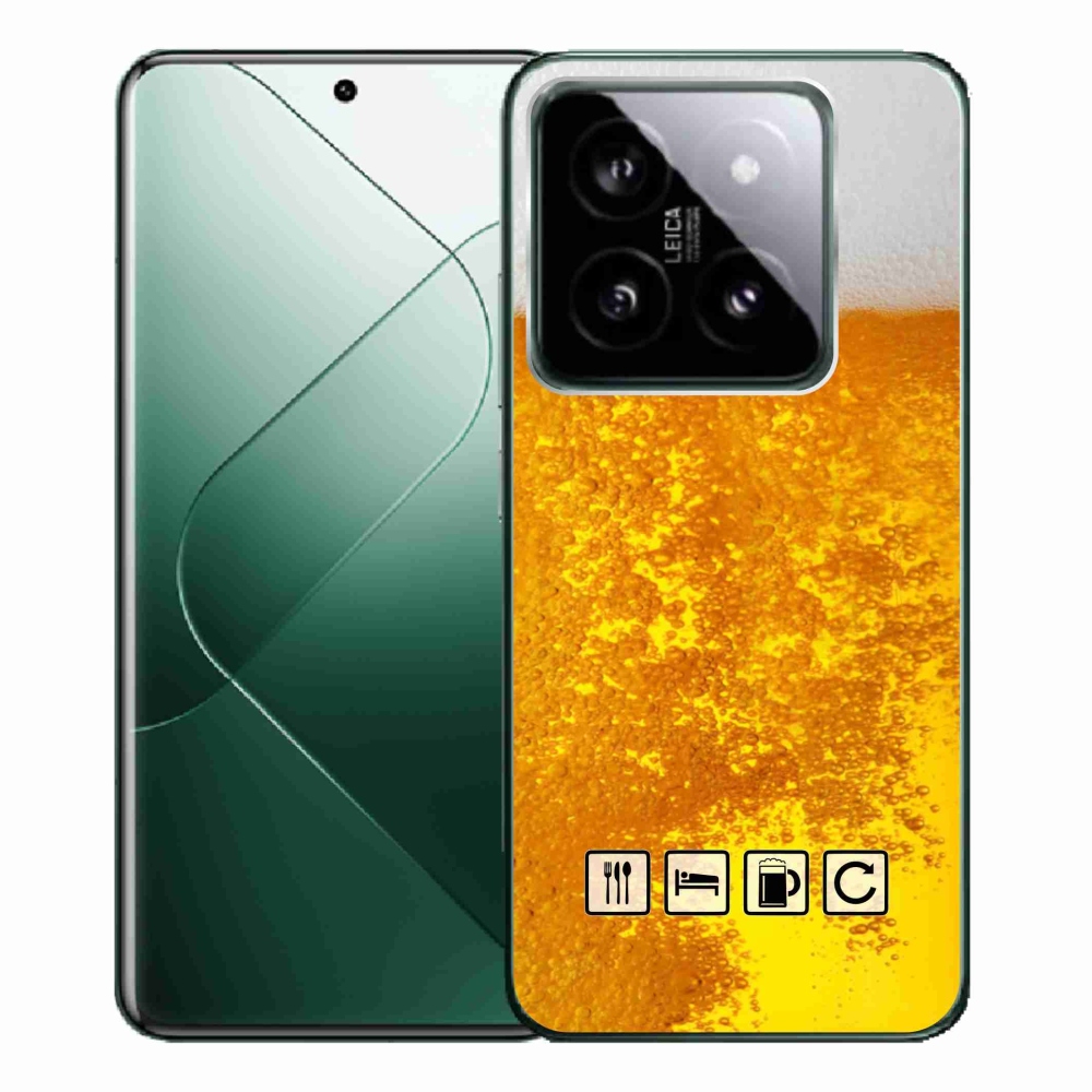Gelový kryt mmCase na Xiaomi 14 Pro - pivní motiv 3