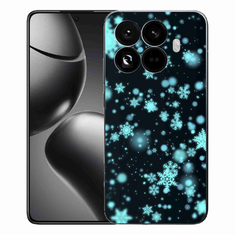 Gelový kryt mmCase na Xiaomi 15T Pro - sněhové vločky 1