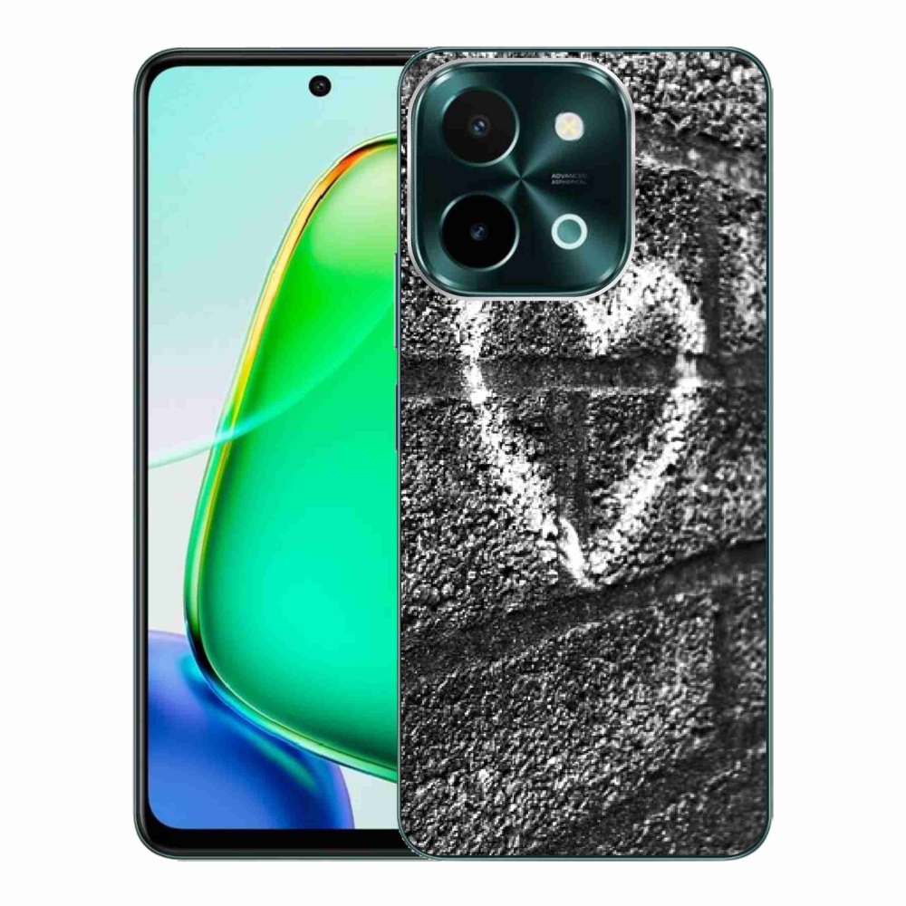 Gelový kryt mmCase na Vivo Y28 - srdce na zdi