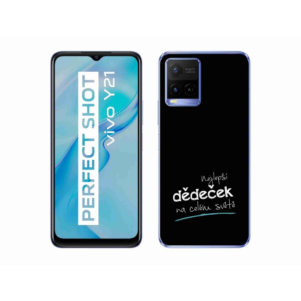 Gelový kryt mmCase na Vivo Y21/Y21s/Y33s - nejlepší dědeček 3 černé pozadí
