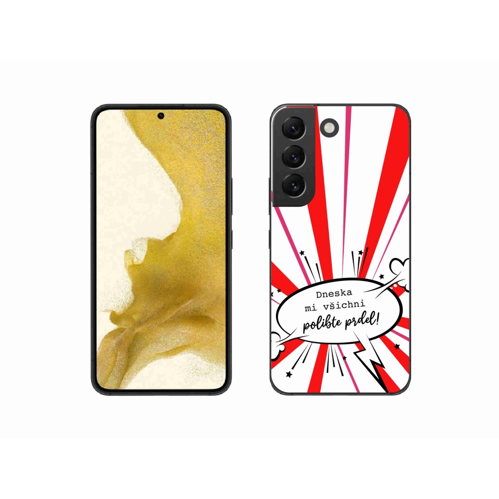 Gelový kryt mmCase na Samsung Galaxy S22 5G - vtipný text 15 bílé pozadí