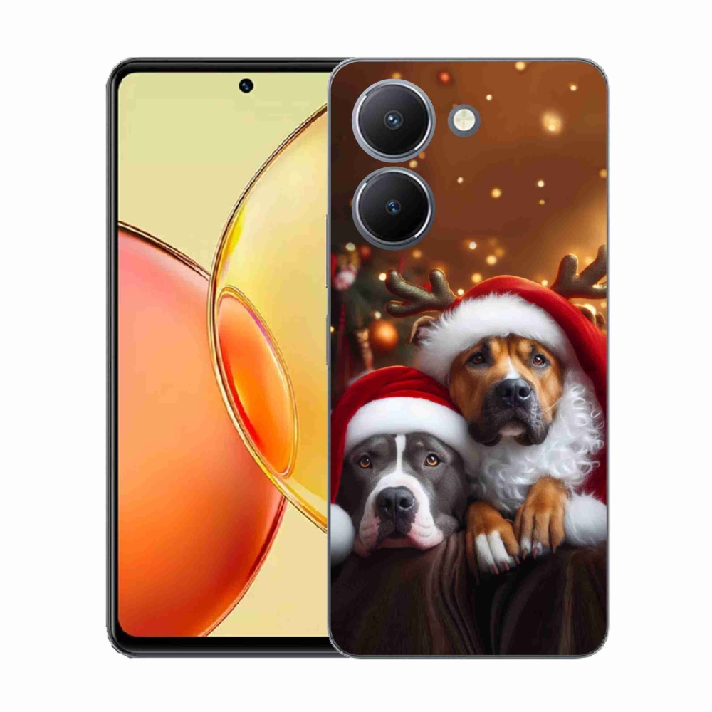 Gelový kryt mmCase na Vivo Y36 - vánoční psi