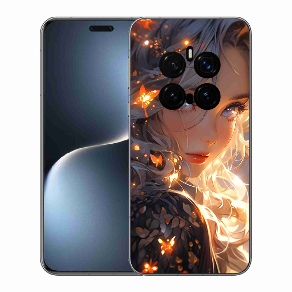 Gelový kryt mmCase na Honor Magic 7 Pro 5G - dívka a motýli