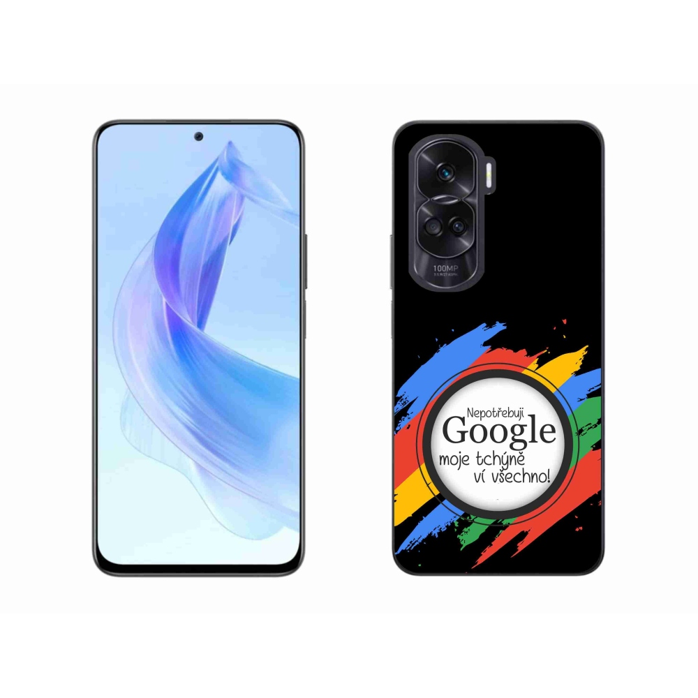 Gelový kryt mmCase na Honor 90 Lite - tchýně ví všechno černé pozadí