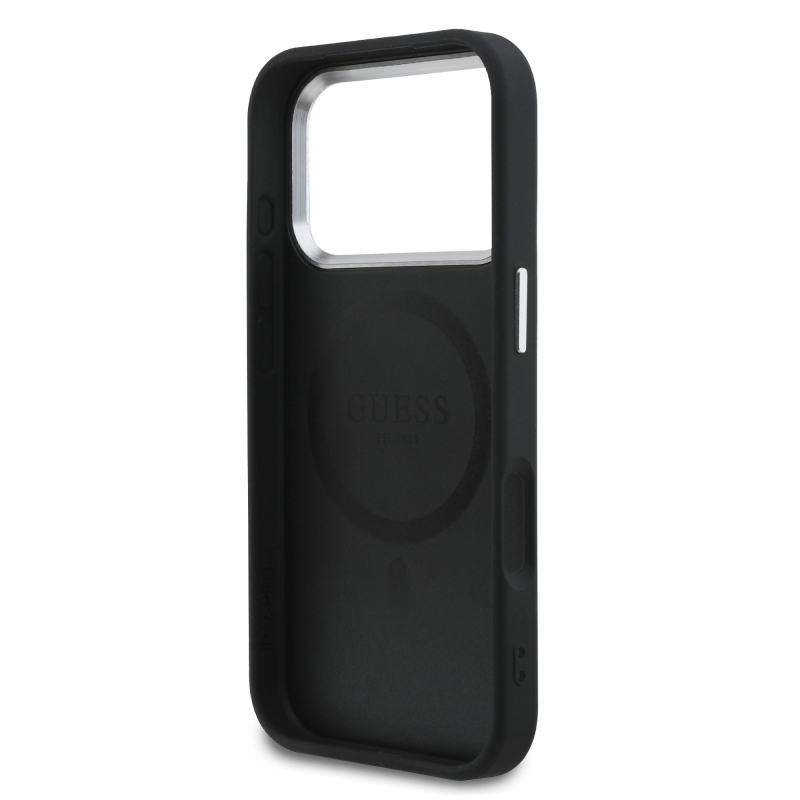Guess PU Saffiano MagSafe Zadní Kryt pro iPhone 17 Pro Black