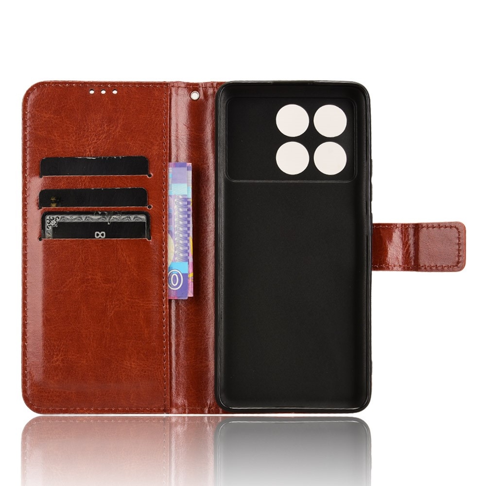 Wallet knížkové pouzdro na Xiaomi Poco X6 Pro 5G - hnědé