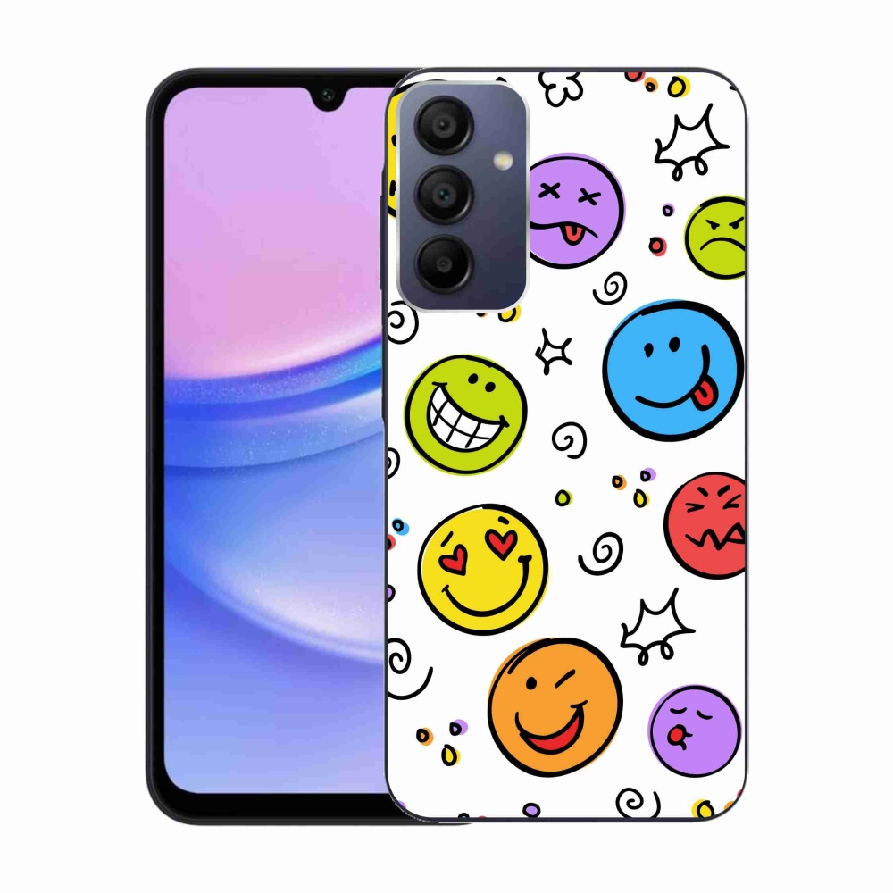 Gelový kryt mmCase na Samsung Galaxy A15 4G/5G - smajlíci