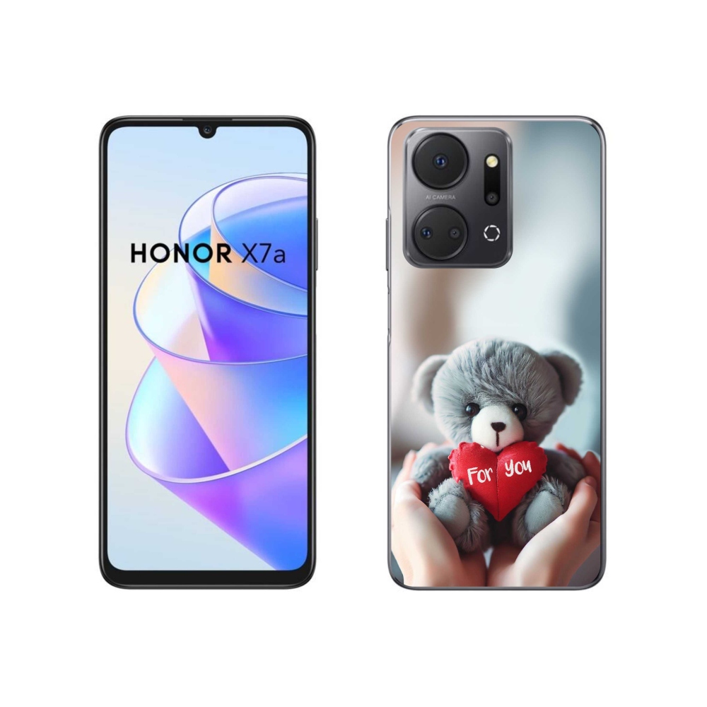 Gelový kryt mmCase na Honor X7a - medvídek pro zamilované