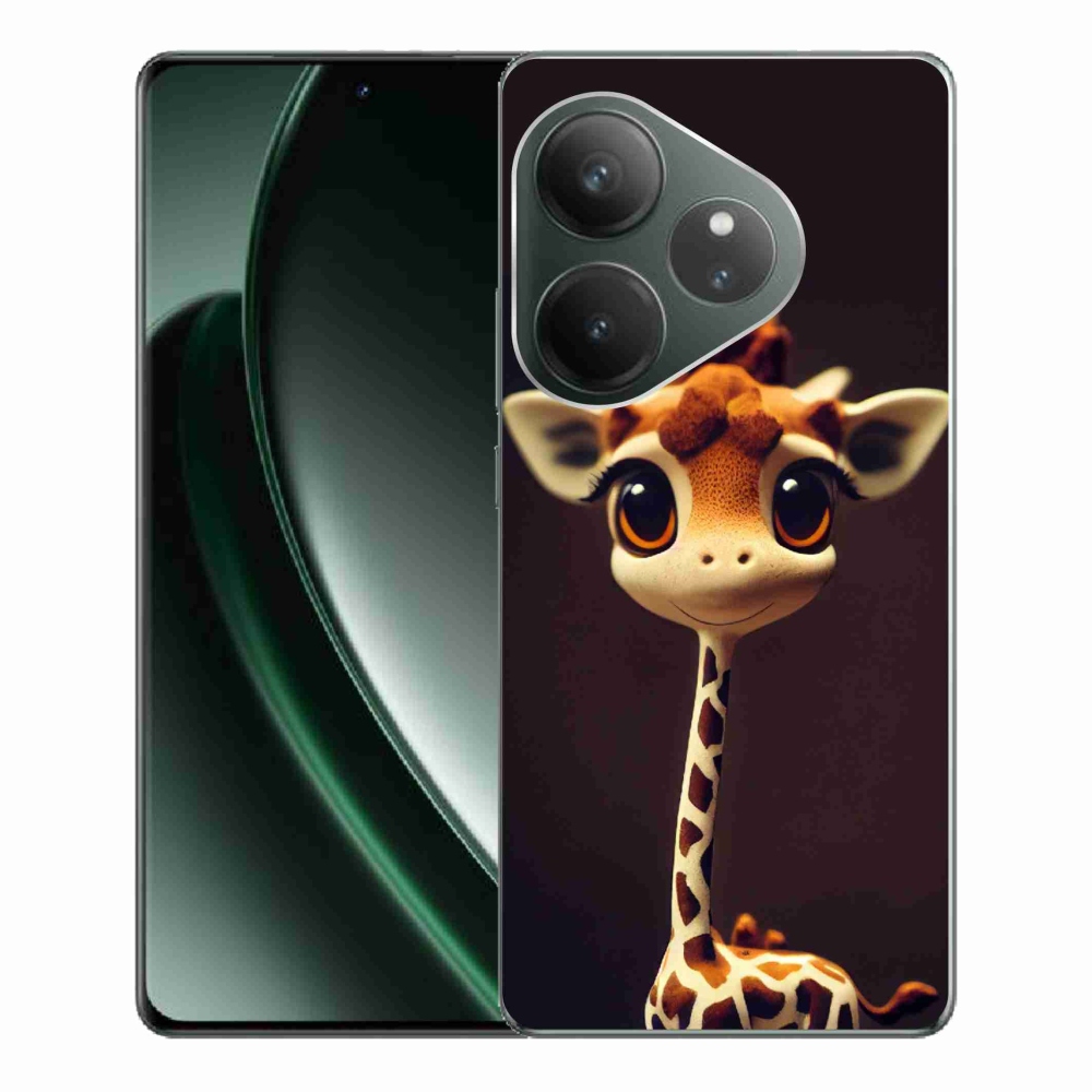 Gelový kryt mmCase na Realme GT 6 5G/GT 6T 5G - malá žirafa