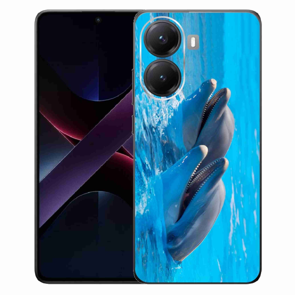Gelový kryt mmCase na Xiaomi Poco X7 Pro 5G - delfíni