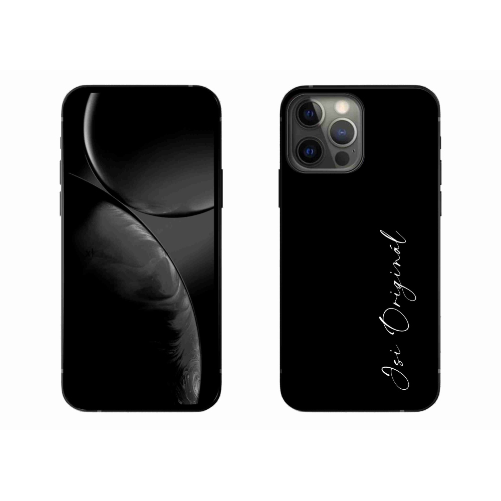 Gelový kryt mmCase na iPhone 13 Pro Max 6.7 - jsi originál černé pozadí