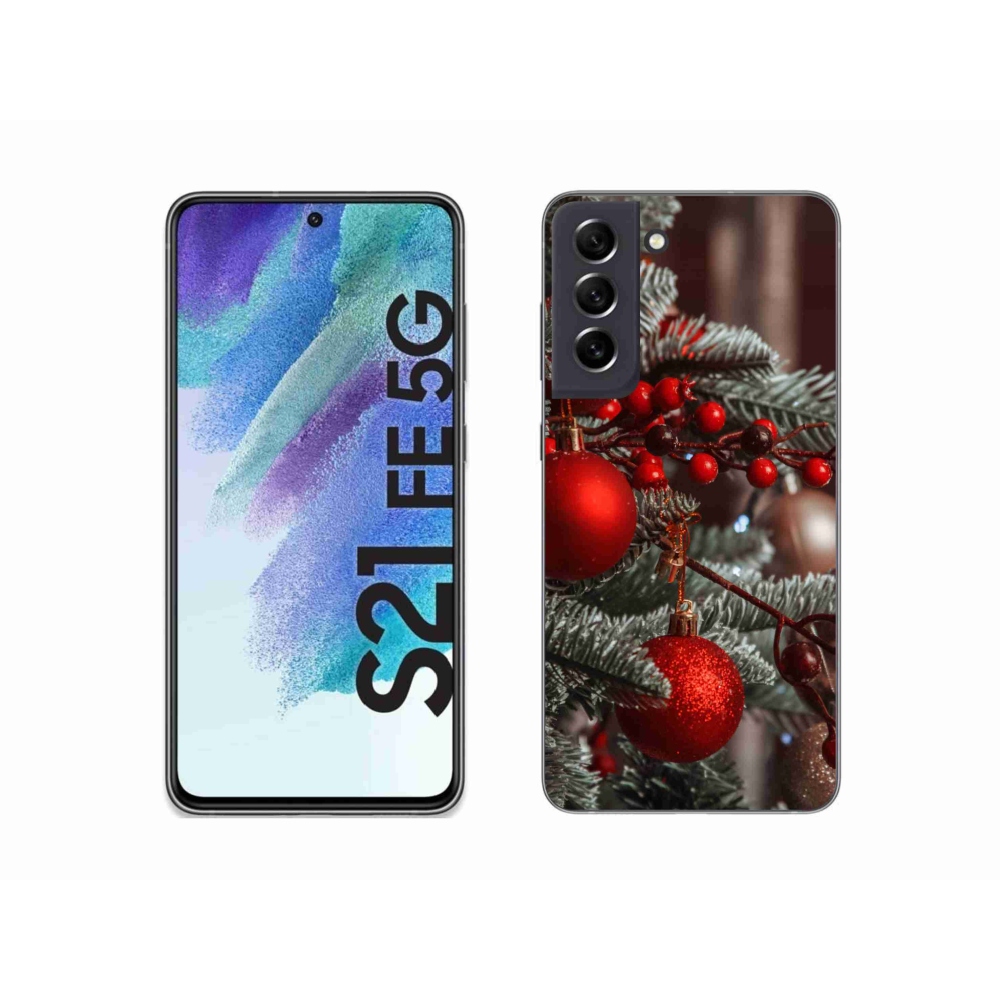 Gelový kryt mmCase na Samsung Galaxy S21 FE 5G - vánoční ozdoby 2