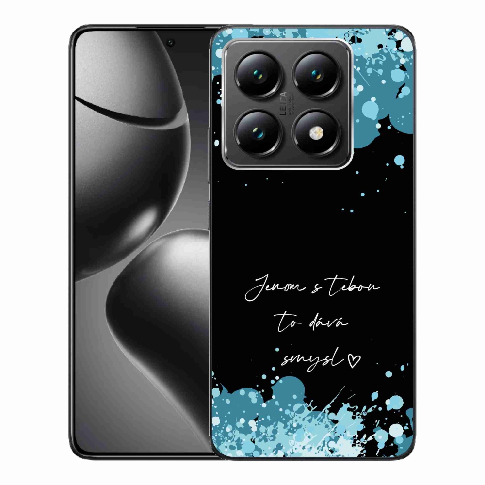 Gelový kryt mmCase na Xiaomi 14T - zamilovaný text černé pozadí