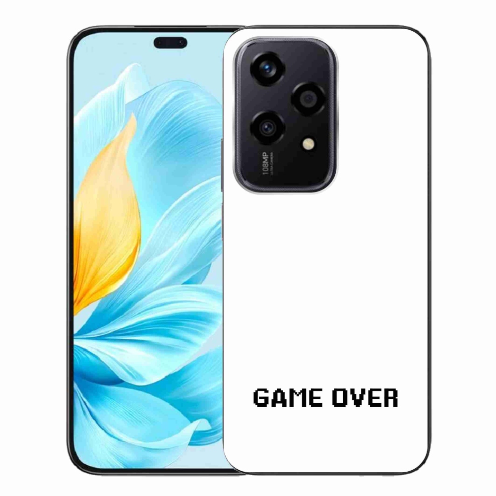Gelový kryt mmCase na Honor 200 Lite 5G - game over bílé pozadí