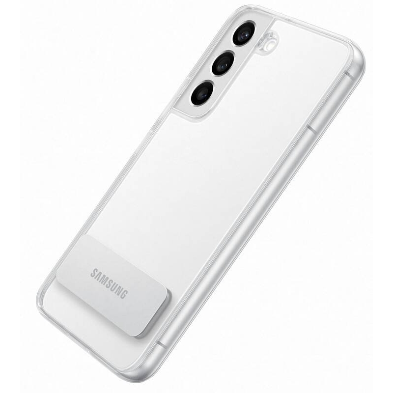 EF-JS901CTE Samsung Clear Standing Kryt pro Galaxy S22 - průhledný