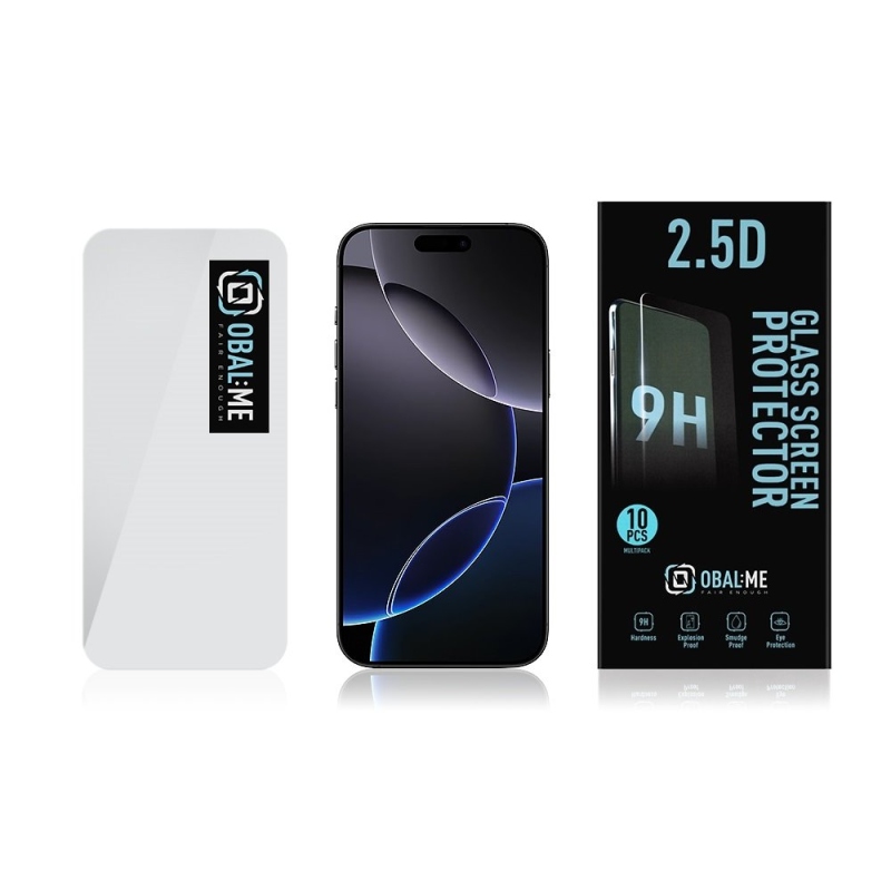 OBAL:ME Multipack 2.5D Tvrzené Sklo pro Apple iPhone 17 Pro Max Clear (10ks)