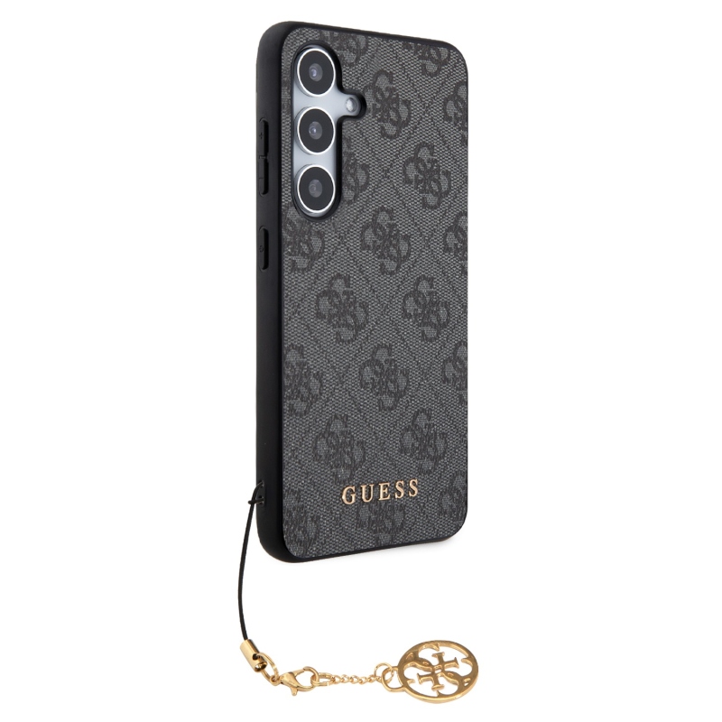 Guess 4G Charm Zadní Kryt pro Samsung Galaxy S24 Grey