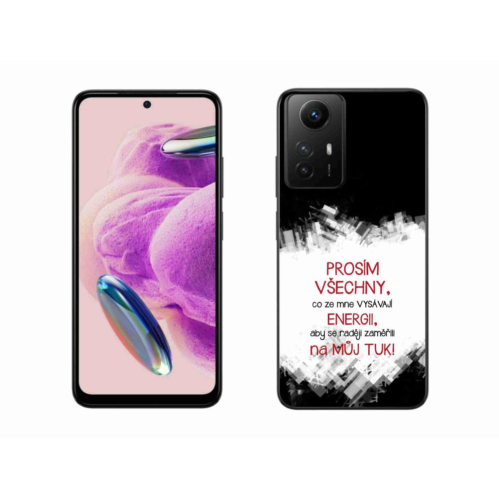 Gelový kryt mmCase na Xiaomi Redmi Note 12S - vtipný text 1 červený