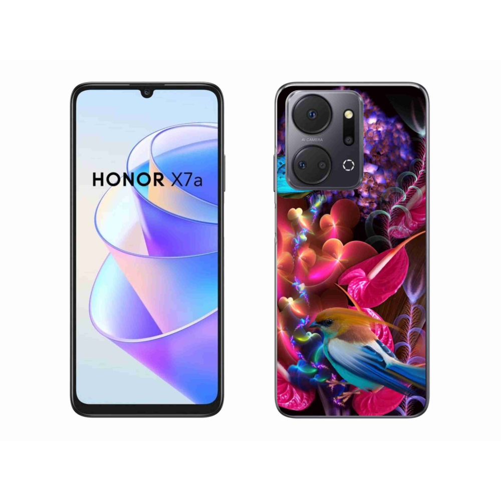 Gelový kryt mmCase na Honor X7a - barevné květiny