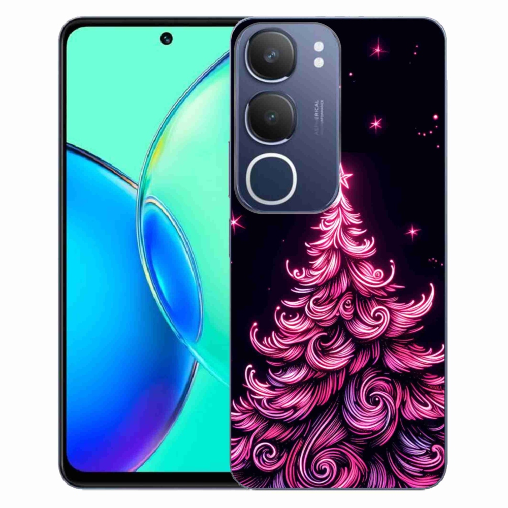 Gelový kryt mmCase na Vivo Y19s - neonový vánoční stromek 2
