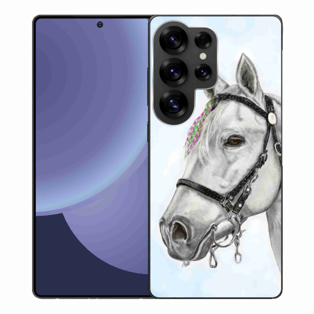 Gelový kryt mmCase na Samsung Galaxy S25 Ultra - bílý kůň 1