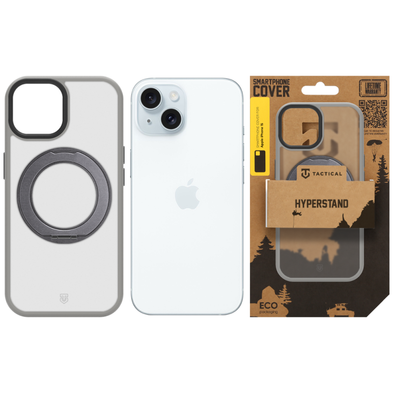 Tactical MagForce Hyperstand Kryt pro Apple iPhone 15 Light Grey
