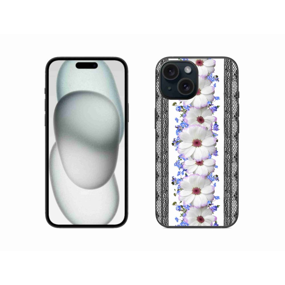 Gelový kryt mmCase na iPhone 15 - květiny 8