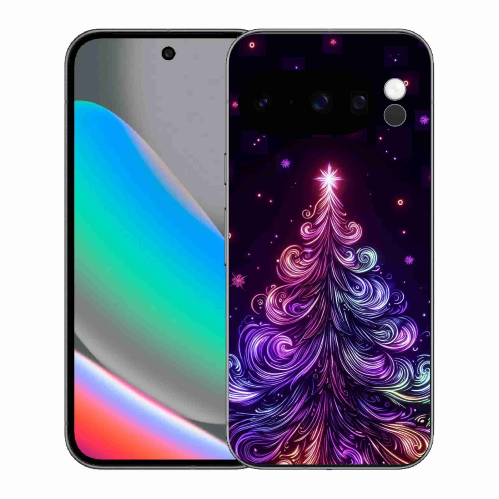 Gelový kryt mmCase na Google Pixel 10 Pro - neonový vánoční stromek 1