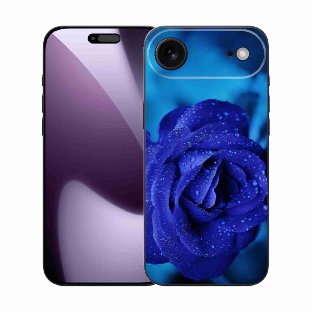 Gelový kryt mmCase na iPhone 17 Air - modrá růže