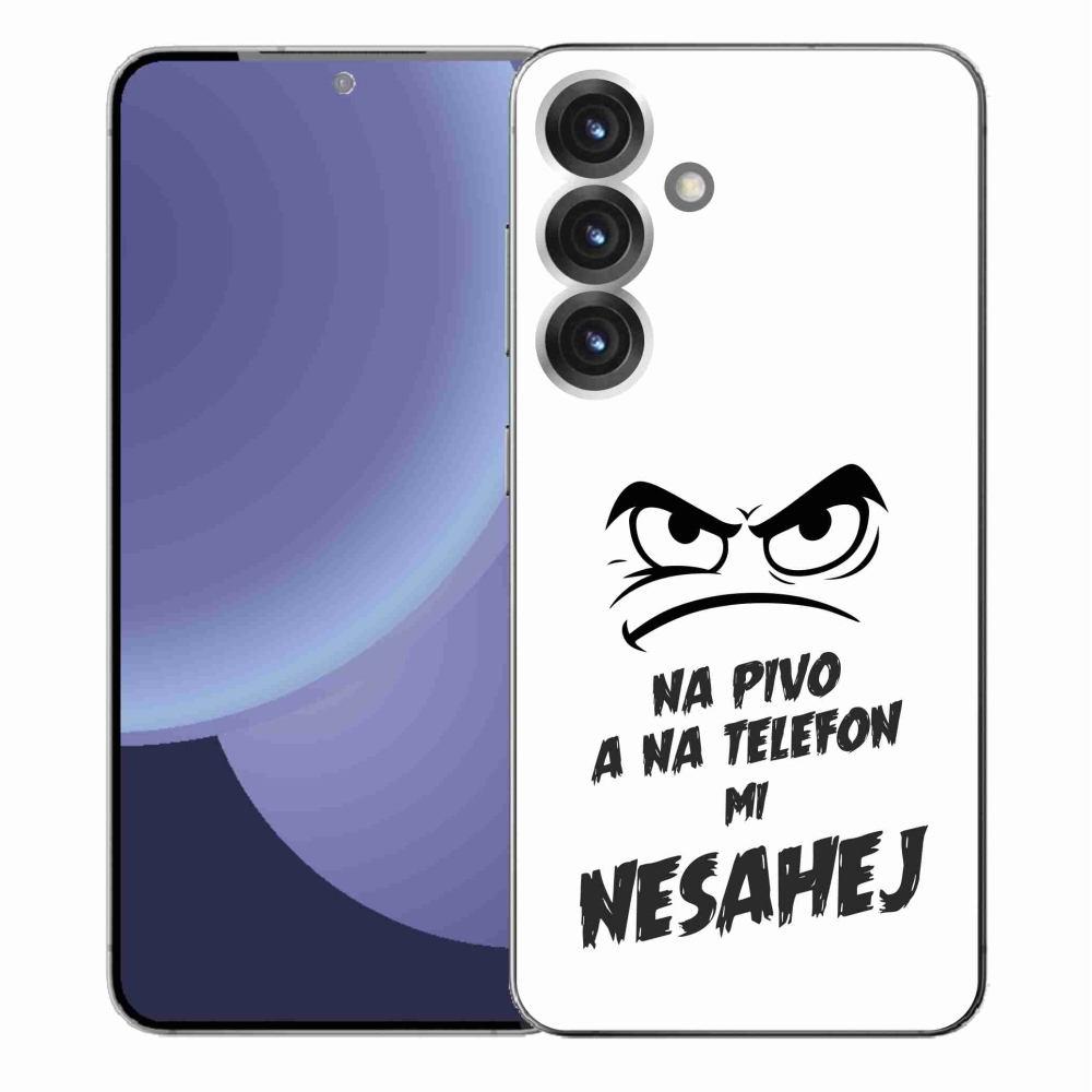 Gelový kryt mmCase na Samsung Galaxy S25+ - pivní motiv 2 bílé pozadí