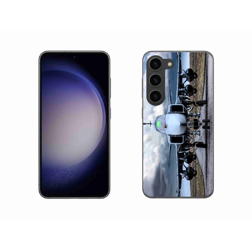 Gelový kryt mmCase na Samsung Galaxy S23 5G - vojenské letadlo