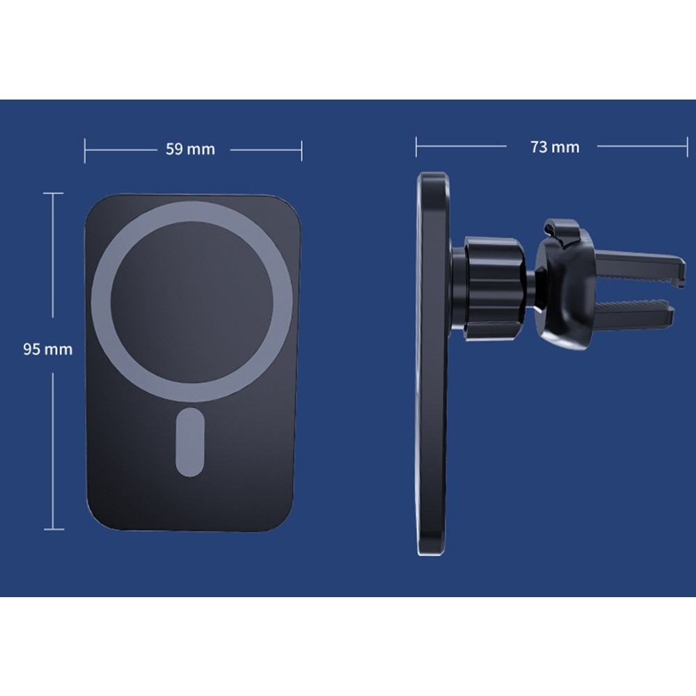 C16 magnetická bezdrátová nabíječka do auta s MagSafe 15W - bílá