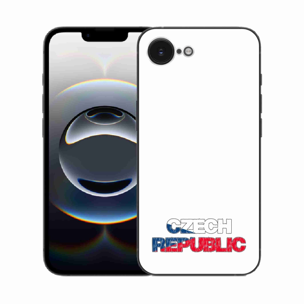 Gelový kryt mmCase na iPhone 16e - Czech Republic bílé pozadí