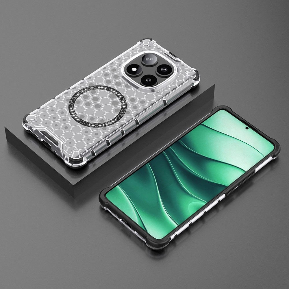 Honey odolný kryt s MagSafe na Xiaomi Redmi Note 14 Pro 5G/Poco X7 5G - průhledný