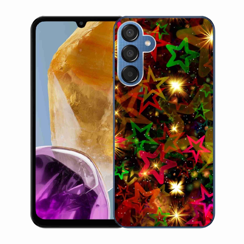 Gelový kryt mmCase na Samsung Galaxy M15 5G - barevné hvězdičky