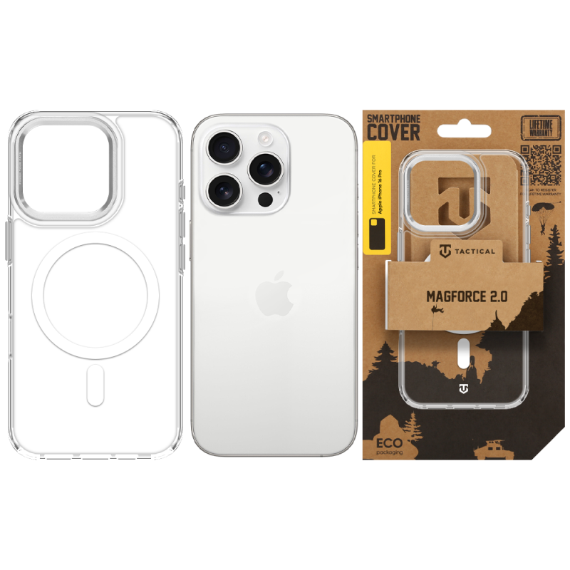 Tactical MagForce 2.0 Kryt pro Apple iPhone 16 Pro Silver