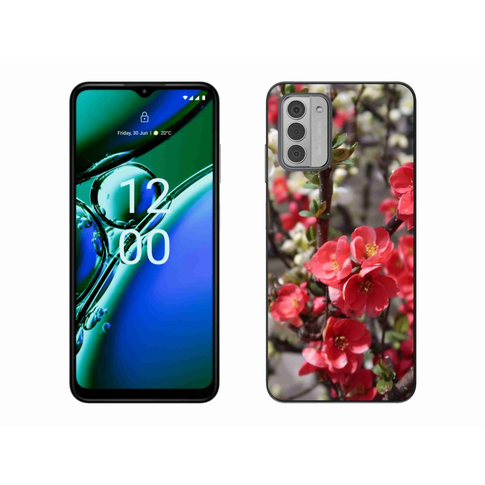 Gelový kryt mmCase na Nokia G42 - červené květy