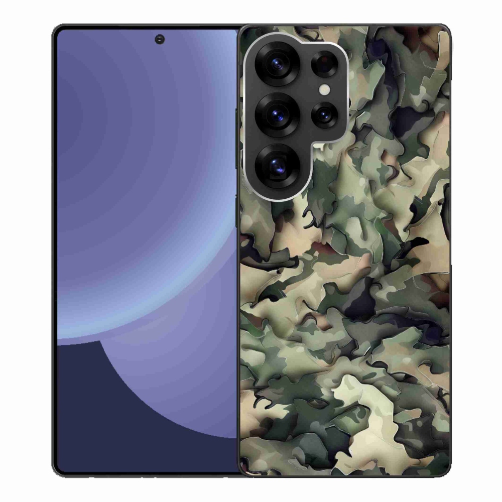Gelový kryt mmCase na Samsung Galaxy S25 Ultra - maskáčový vzor 9