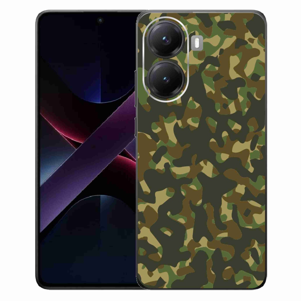 Gelový kryt mmCase na Xiaomi Poco X7 Pro 5G - maskáčový vzor 1