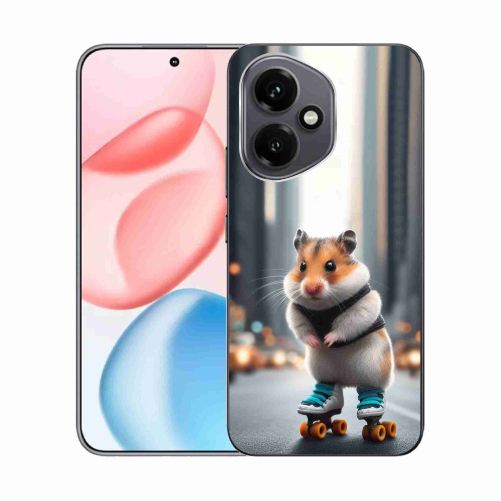 Gelový kryt mmCase na Honor 400 - křeček na bruslích