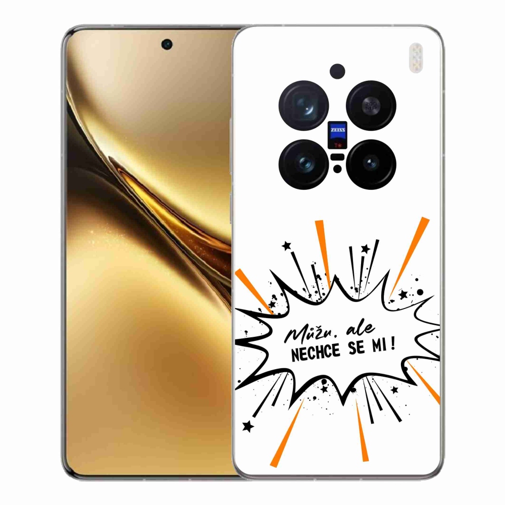 Gelový kryt mmCase na Vivo X200 Pro 5G - vtipný text 11 bílé pozadí