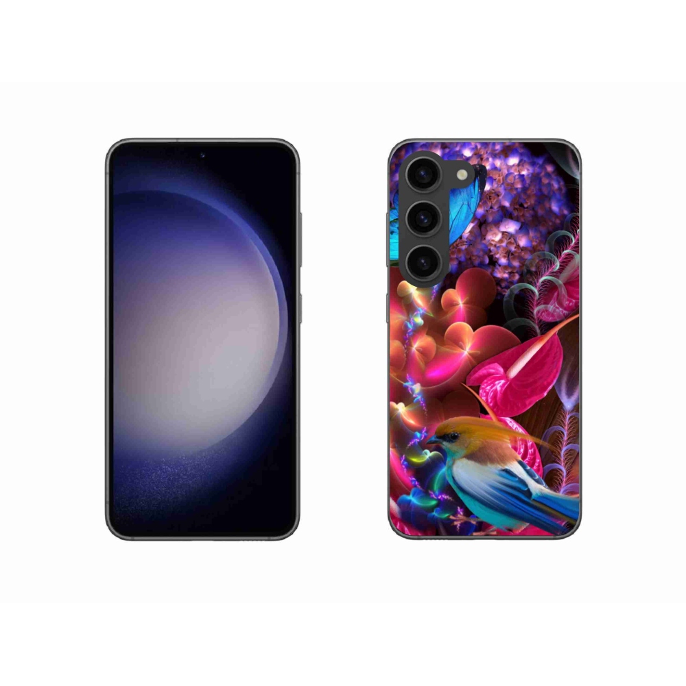 Gelový kryt mmCase na Samsung Galaxy S23 5G - barevné květiny